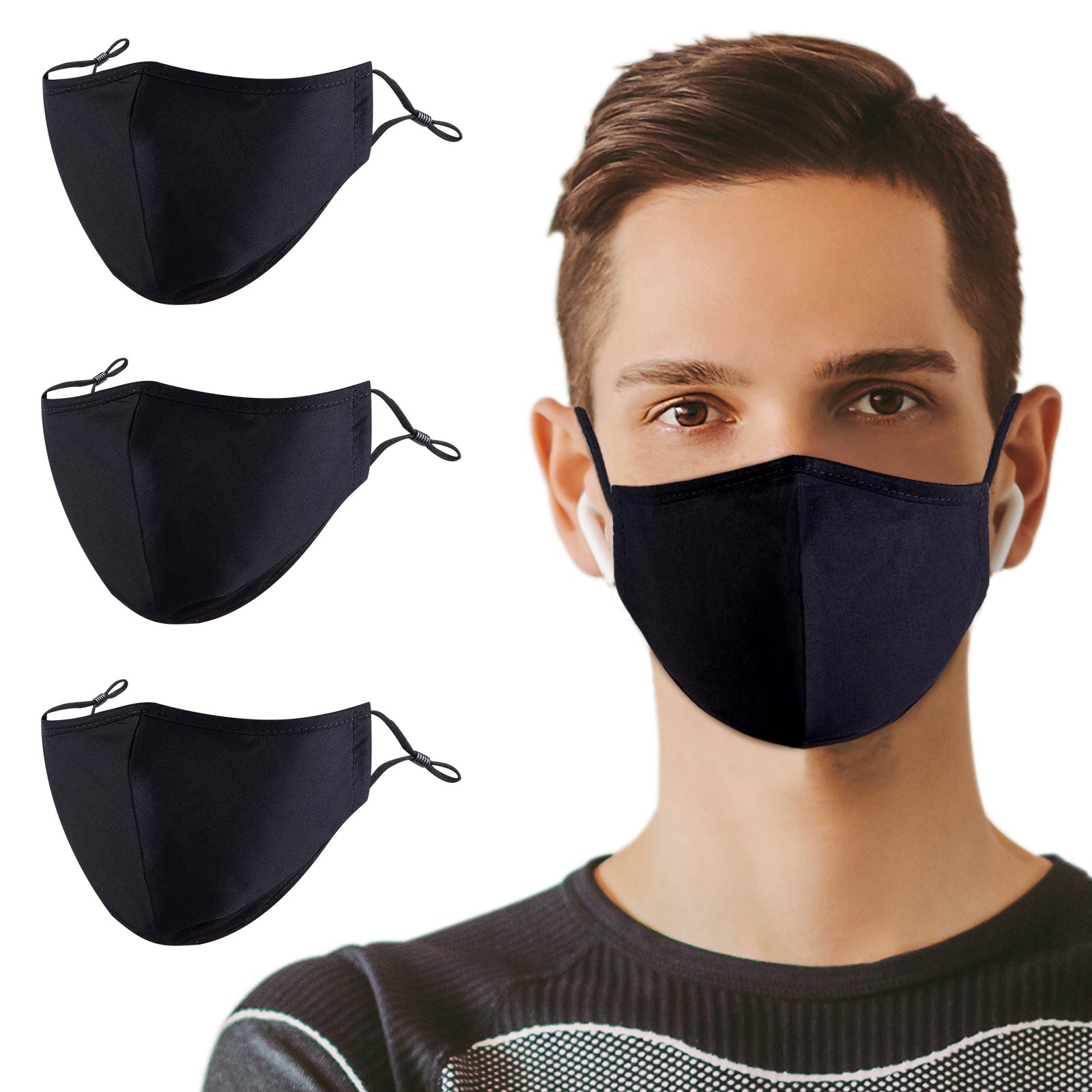 Reusable Cloth Face Mask （3PCS）